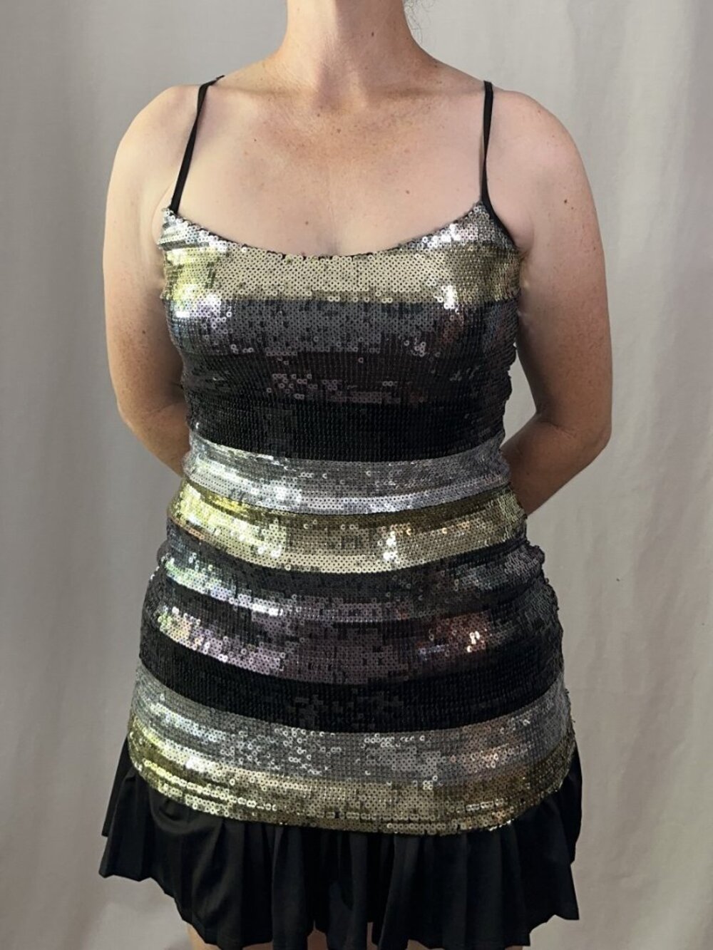 BKE Sequin Striped Cami Top (Size Medium)